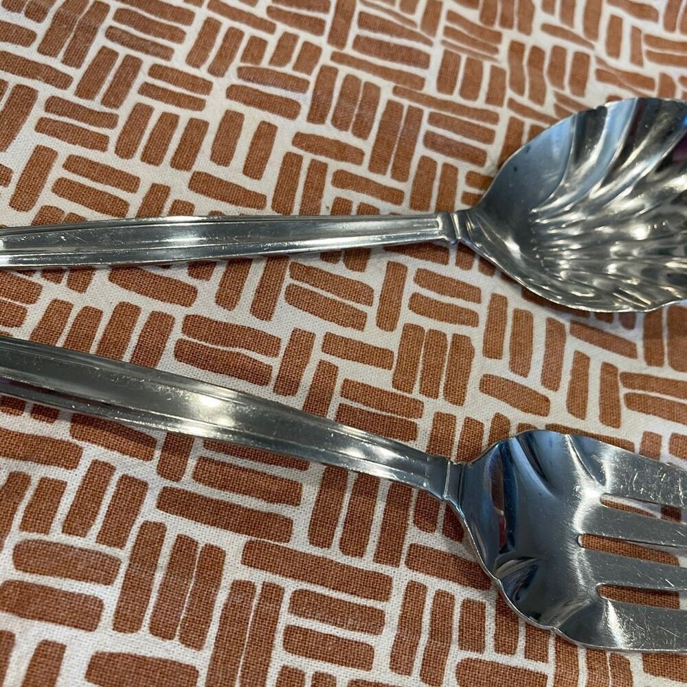 Farberware serving fork and spoon stainless steel - Picture 2 of 7